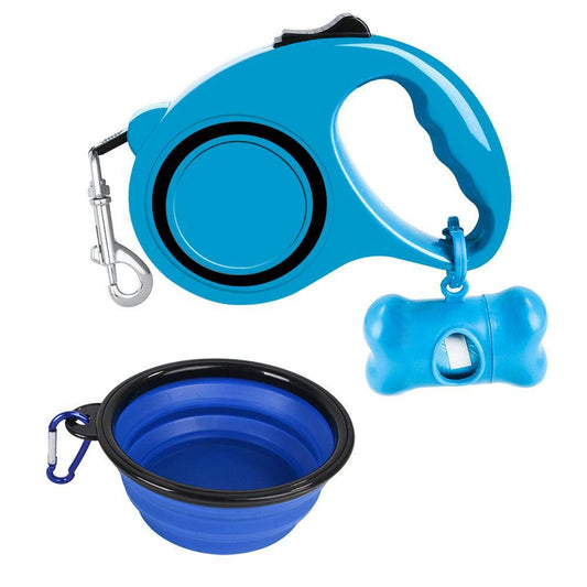 3-in-1 Dog Leash & Travel Bowl Set